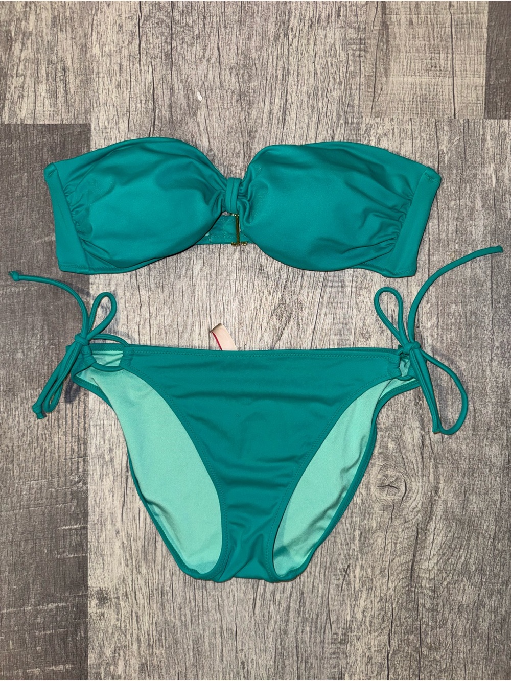 Victoria's Secret Teal Bandeau Bikini Set